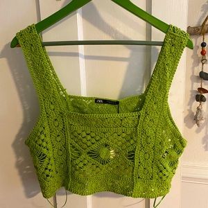 Zara knitted crop top